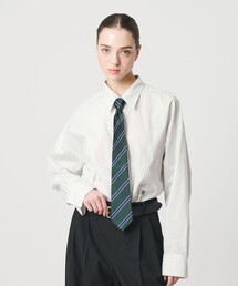ER（イーアール）の「＜ER＞コットン ストライプ オーバーシャツ（シャツ/ブラウス）」