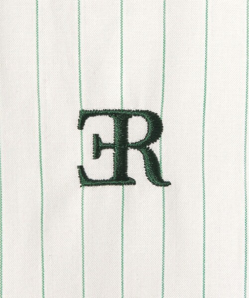 ER(イーアール)の「<ER>コットン ストライプ オーバーシャツ(シャツ/ブラウス・レディース・レッド/ケリーグリーン・FREE)」の16枚目の写真