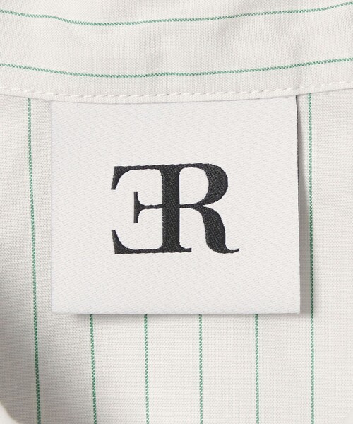 ER(イーアール)の「<ER>コットン ストライプ オーバーシャツ(シャツ/ブラウス・レディース・レッド/ケリーグリーン・FREE)」の17枚目の写真