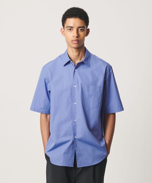 BEAUTY&YOUTH UNITED ARROWS(ビューティーアンドユースユナイテッドアローズ)の「HI-LINE 120/2 ブロード レギュラー ショートスリーブ シャツ(シャツ/ブラウス・メンズ・ホワイト/ネイビー/マスタード/ブラック/ライトブルー・L/M/XL/S)」の4枚目の写真