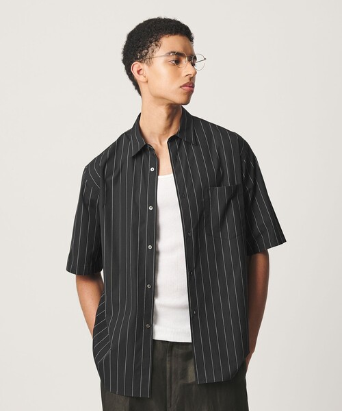BEAUTY&YOUTH UNITED ARROWS(ビューティーアンドユースユナイテッドアローズ)の「HI-LINE 120/2 ブロード レギュラー ショートスリーブ シャツ(シャツ/ブラウス・メンズ・ホワイト/ネイビー/マスタード/ブラック/ライトブルー・L/M/XL/S)」の3枚目の写真