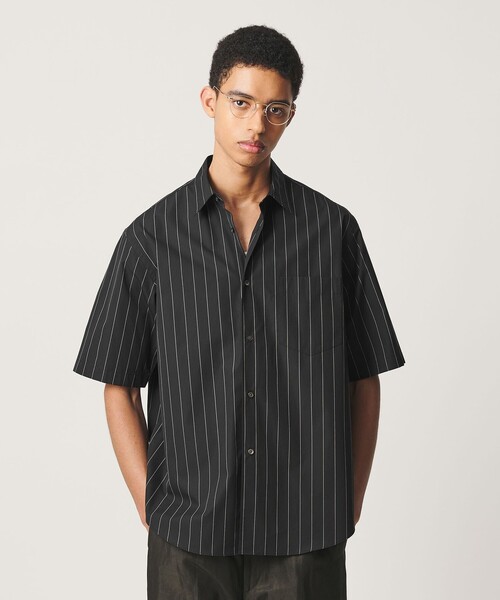 BEAUTY&YOUTH UNITED ARROWS(ビューティーアンドユースユナイテッドアローズ)の「HI-LINE 120/2 ブロード レギュラー ショートスリーブ シャツ(シャツ/ブラウス・メンズ・ホワイト/ネイビー/マスタード/ブラック/ライトブルー・L/M/XL/S)」の6枚目の写真