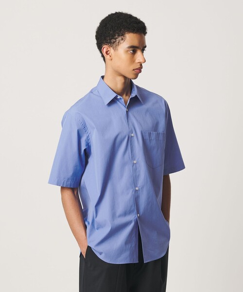 BEAUTY&YOUTH UNITED ARROWS(ビューティーアンドユースユナイテッドアローズ)の「HI-LINE 120/2 ブロード レギュラー ショートスリーブ シャツ(シャツ/ブラウス・メンズ・ホワイト/ネイビー/マスタード/ブラック/ライトブルー・L/M/XL/S)」の8枚目の写真