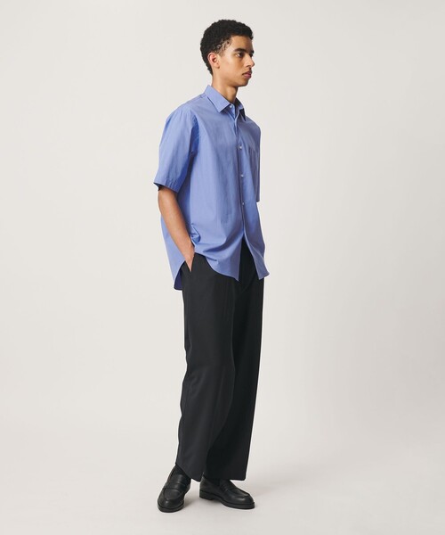 BEAUTY&YOUTH UNITED ARROWS(ビューティーアンドユースユナイテッドアローズ)の「HI-LINE 120/2 ブロード レギュラー ショートスリーブ シャツ(シャツ/ブラウス・メンズ・ホワイト/ネイビー/マスタード/ブラック/ライトブルー・L/M/XL/S)」の9枚目の写真