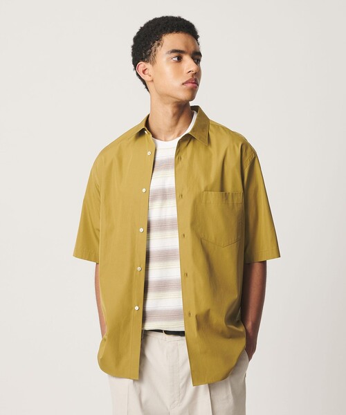 BEAUTY&YOUTH UNITED ARROWS(ビューティーアンドユースユナイテッドアローズ)の「HI-LINE 120/2 ブロード レギュラー ショートスリーブ シャツ(シャツ/ブラウス・メンズ・ホワイト/ネイビー/マスタード/ブラック/ライトブルー・L/M/XL/S)」の11枚目の写真