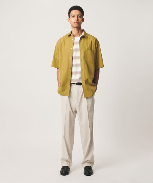 BEAUTY&YOUTH UNITED ARROWS(ビューティーアンドユースユナイテッドアローズ)の「HI-LINE 120/2 ブロード レギュラー ショートスリーブ シャツ(シャツ/ブラウス・メンズ・ホワイト/ネイビー/マスタード/ブラック/ライトブルー・L/M/XL/S)」の12枚目の写真