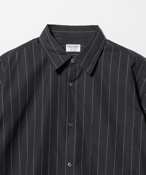 BEAUTY&YOUTH UNITED ARROWS(ビューティーアンドユースユナイテッドアローズ)の「HI-LINE 120/2 ブロード レギュラー ショートスリーブ シャツ(シャツ/ブラウス・メンズ・ホワイト/ネイビー/マスタード/ブラック/ライトブルー・L/M/XL/S)」の21枚目の写真