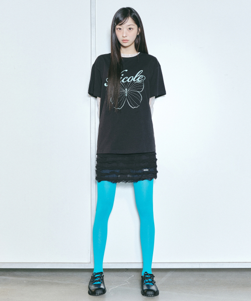 NICK&NICOLE(ニックアンドニコール)の「FRINGE LACE MINI SKIRT_BLACK(スカート・レディース・その他・FREE)」の1枚目の写真