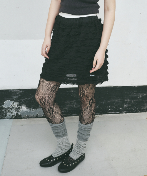 NICK&NICOLE(ニックアンドニコール)の「FRINGE LACE MINI SKIRT_BLACK(スカート・レディース・その他・FREE)」の3枚目の写真