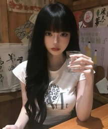 【日本未発売/WEB限定】MUCENT(ムセント)/レオパード ヒョウ柄 ハート ハーフ クロップド Tシャツ トップス/SIERRA LEOPARD HEART HALF T UNISEX