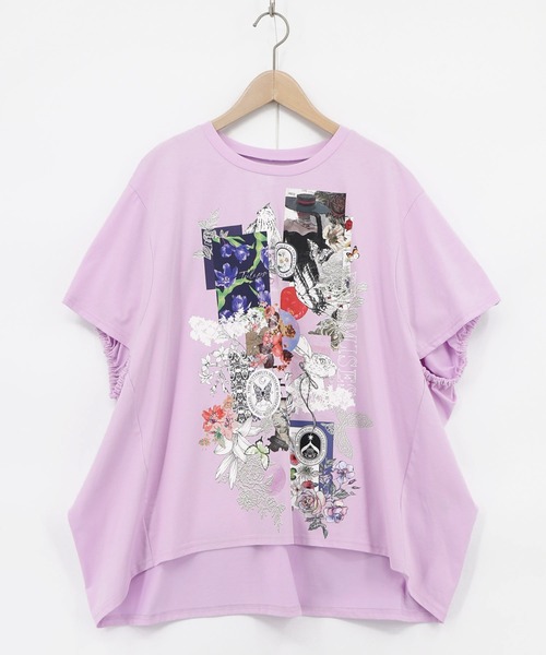 iS ScoLar（イズスカラー）の「シフォン×風景柄シャツチュニック