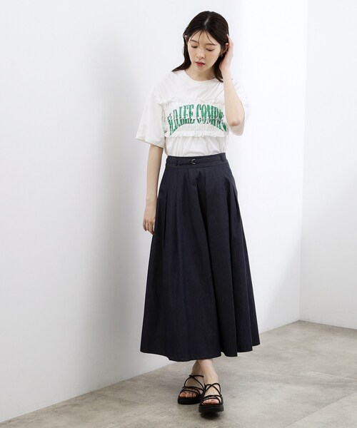 grove(グローブ)の「【Lee】SHIRRING H/S TEE(Tシャツ/カットソー・レディース・オフホワイト/チャコールグレー/グレー・02)」の6枚目の写真