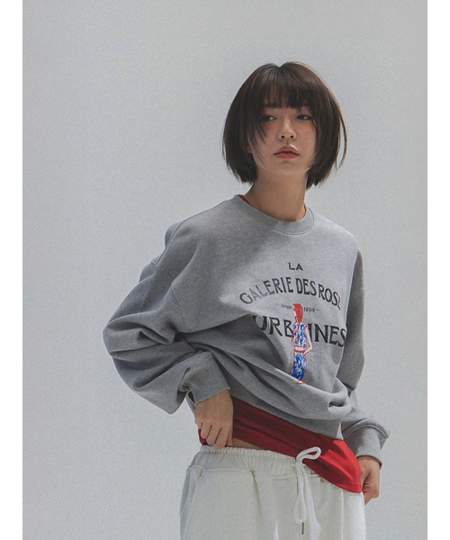ANNEHEARTS（アンハーツ）の「French Muse Artwork Sweatshirt_MELANGE（スウェット・レディース・その他・SMALL/MEDIUM）」の5枚目の写真