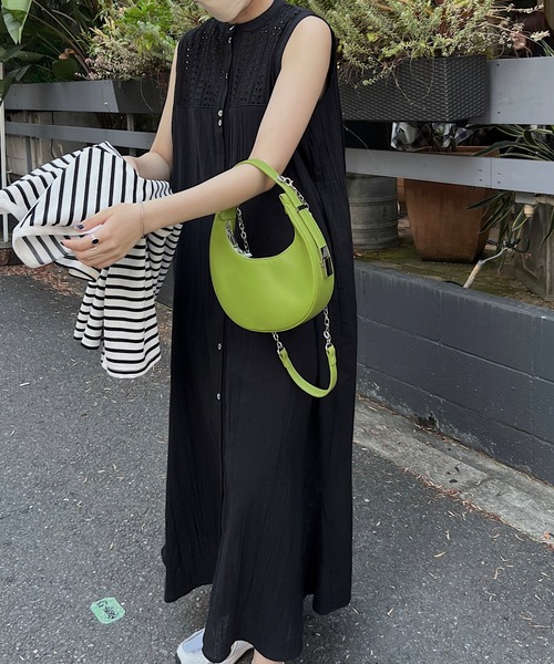 nananamoe(ナナナモエ)の「cotton lace 2way SH/OP / コットンレースツーウェイシャツワンピース(ワンピース・レディース・アイボリー/ブラック・FREE)」の2枚目の写真