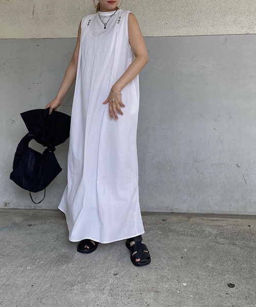 nananamoe(ナナナモエ)の「cotton lace 2way SH/OP / コットンレースツーウェイシャツワンピース(ワンピース・レディース・アイボリー/ブラック・FREE)」の8枚目の写真