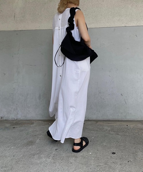nananamoe(ナナナモエ)の「cotton lace 2way SH/OP / コットンレースツーウェイシャツワンピース(ワンピース・レディース・アイボリー/ブラック・FREE)」の9枚目の写真