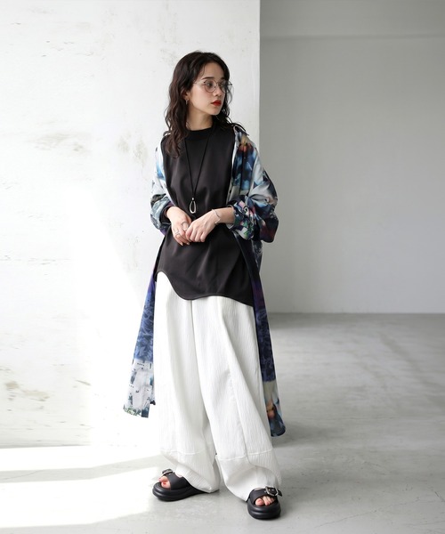 antiqua(アンティカ)の「モックネック カットソー(Tシャツ/カットソー・レディース・ホワイト/ブラック・C/REGULER)」の13枚目の写真