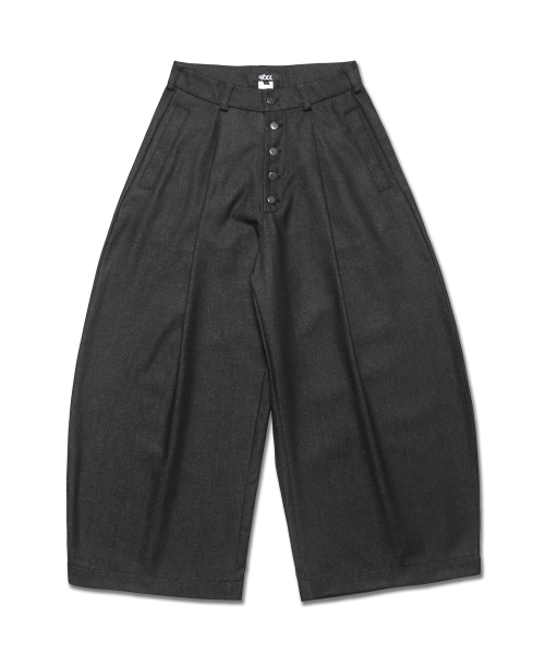 ROCKPSYCHO(ロックサイコ)の「セミワイドカーブデニムパンツ003(デニムパンツ・メンズ・ブラック・MEDIUM/LARGE)」の1枚目の写真