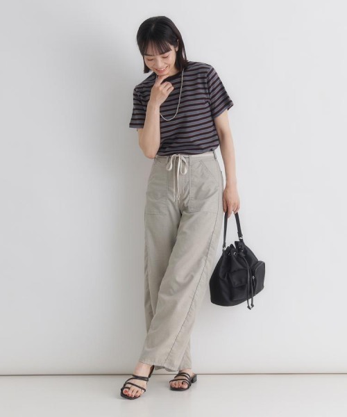 Right-on（ライトオン）の「HONEYSUCKLE ROSE(ハニーサックルローズ)マルチボーダータイトＴシャツ（Tシャツ/カットソー・レディース・ロイヤルブルー/オレンジ/ブラック×グリーン・L/M）」の13枚目の写真