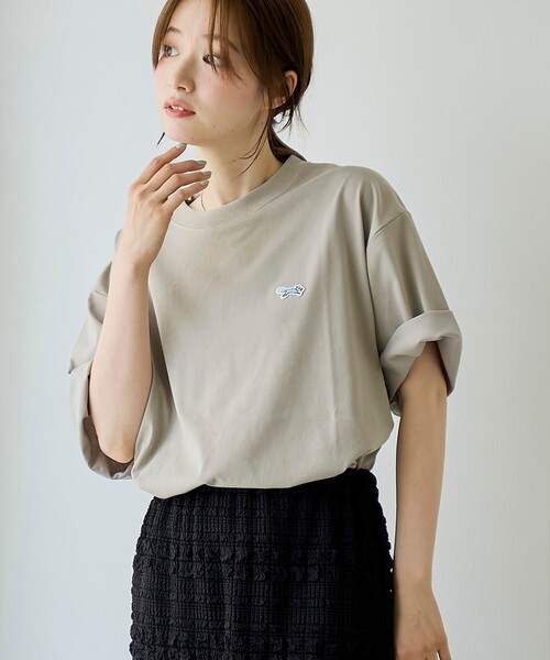 PENNEYS(ぺニーズ)の「【UVカット・接触冷感・吸水速乾・遮熱性】Penneys × WELLTECT 別注ワンポイントロゴ ベーシック半袖Tシャツ(Tシャツ/カットソー・メンズ・ネイビー/ブラック/ベージュ/ケリーグリーン/ホワイト・S/M/L/XL)」の4枚目の写真