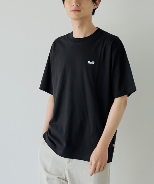PENNEYS(ぺニーズ)の「【UVカット・接触冷感・吸水速乾・遮熱性】Penneys × WELLTECT 別注ワンポイントロゴ ベーシック半袖Tシャツ(Tシャツ/カットソー・メンズ・ネイビー/ブラック/ベージュ/ケリーグリーン/ホワイト・S/M/L/XL)」の3枚目の写真