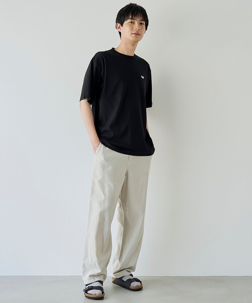 PENNEYS(ぺニーズ)の「【UVカット・接触冷感・吸水速乾・遮熱性】Penneys × WELLTECT 別注ワンポイントロゴ ベーシック半袖Tシャツ(Tシャツ/カットソー・メンズ・ネイビー/ブラック/ベージュ/ケリーグリーン/ホワイト・S/M/L/XL)」の7枚目の写真