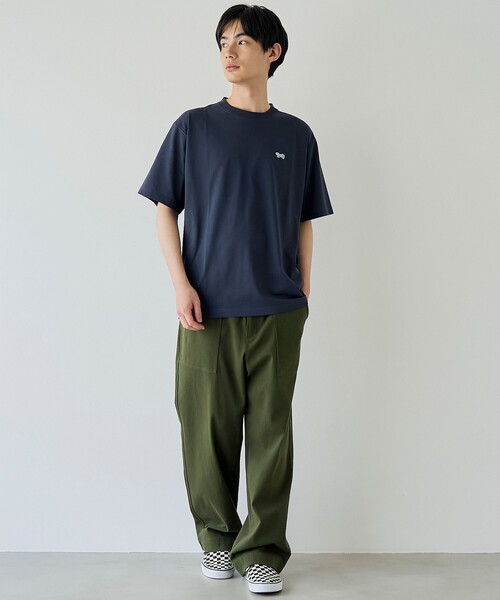 PENNEYS(ぺニーズ)の「【UVカット・接触冷感・吸水速乾・遮熱性】Penneys × WELLTECT 別注ワンポイントロゴ ベーシック半袖Tシャツ(Tシャツ/カットソー・メンズ・ネイビー/ブラック/ベージュ/ケリーグリーン/ホワイト・S/M/L/XL)」の14枚目の写真