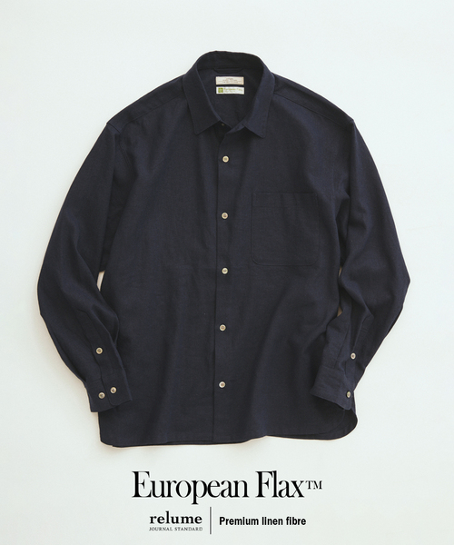 JOURNAL STANDARD relume(ジャーナルスタンダード レリューム)の「《追加》European Flax / ヨーロピアンフラックス リネン/レーヨン シャツ(シャツ/ブラウス・メンズ・ネイビー/ブラウン/ホワイト系その他/アーミー・LARGE/MEDIUM)」の4枚目の写真