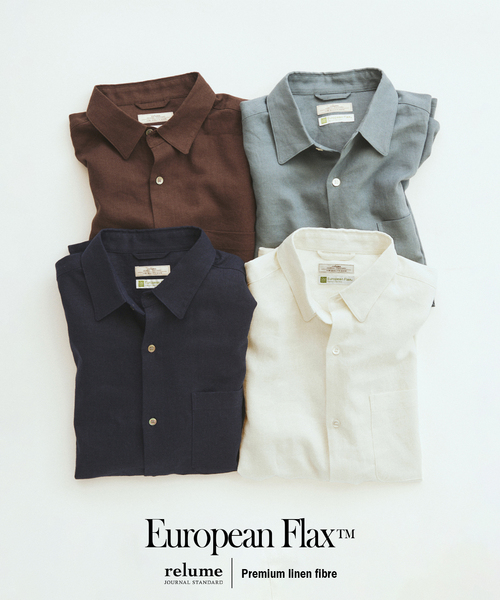 JOURNAL STANDARD relume(ジャーナルスタンダード レリューム)の「《追加》European Flax / ヨーロピアンフラックス リネン/レーヨン シャツ(シャツ/ブラウス・メンズ・ネイビー/ブラウン/ホワイト系その他/アーミー・LARGE/MEDIUM)」の14枚目の写真