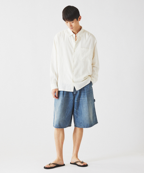 JOURNAL STANDARD relume(ジャーナルスタンダード レリューム)の「《追加》European Flax / ヨーロピアンフラックス リネン/レーヨン シャツ(シャツ/ブラウス・メンズ・ネイビー/ブラウン/ホワイト系その他/アーミー・LARGE/MEDIUM)」の13枚目の写真