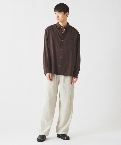 JOURNAL STANDARD relume(ジャーナルスタンダード レリューム)の「《追加》European Flax / ヨーロピアンフラックス リネン/レーヨン シャツ(シャツ/ブラウス・メンズ・ネイビー/ブラウン/ホワイト系その他/アーミー・LARGE/MEDIUM)」の11枚目の写真