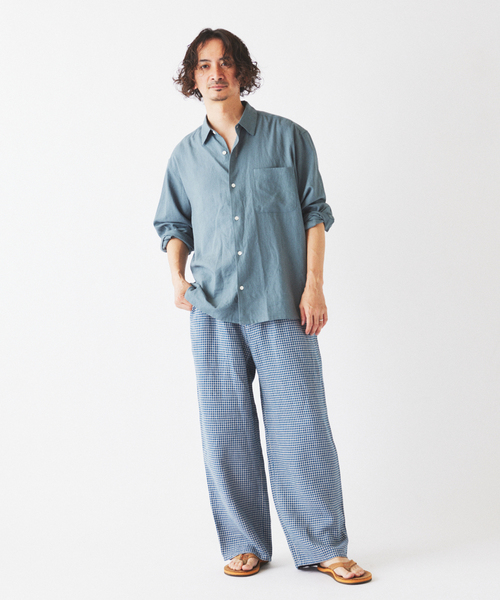 JOURNAL STANDARD relume(ジャーナルスタンダード レリューム)の「《追加》European Flax / ヨーロピアンフラックス リネン/レーヨン シャツ(シャツ/ブラウス・メンズ・ネイビー/ブラウン/ホワイト系その他/アーミー・LARGE/MEDIUM)」の10枚目の写真