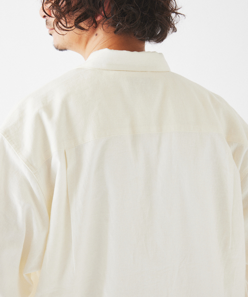 JOURNAL STANDARD relume(ジャーナルスタンダード レリューム)の「European Flax / ヨーロピアンフラックス リネン/レーヨン シャツ(シャツ/ブラウス・メンズ・ネイビー/ブラウン/ホワイト系その他/アーミー/ブラック・LARGE/MEDIUM)」の15枚目の写真