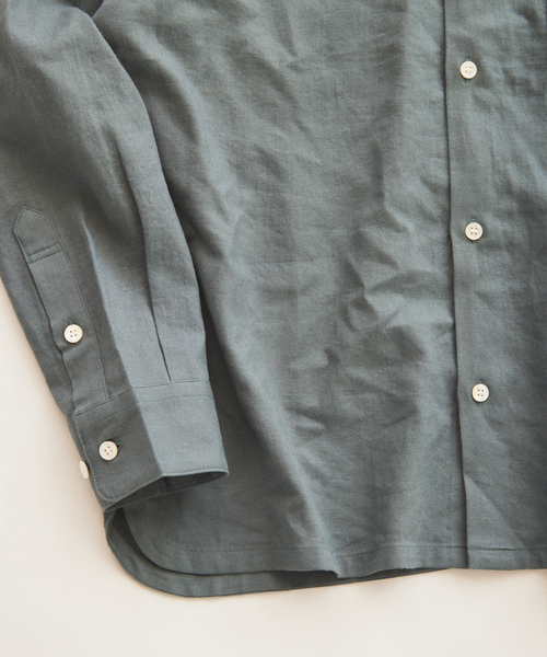 JOURNAL STANDARD relume(ジャーナルスタンダード レリューム)の「《追加》European Flax / ヨーロピアンフラックス リネン/レーヨン シャツ(シャツ/ブラウス・メンズ・ネイビー/ブラウン/ホワイト系その他/アーミー・LARGE/MEDIUM)」の21枚目の写真