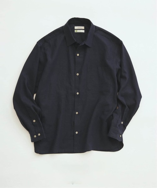 JOURNAL STANDARD relume(ジャーナルスタンダード レリューム)の「European Flax / ヨーロピアンフラックス リネン/レーヨン シャツ(シャツ/ブラウス・メンズ・ネイビー/ブラウン/ホワイト系その他/アーミー/ブラック・LARGE/MEDIUM)」の5枚目の写真
