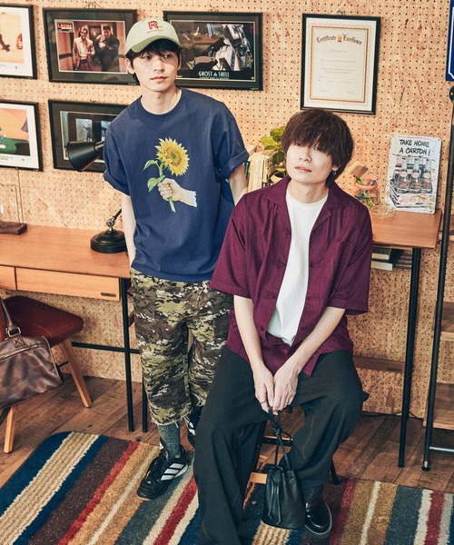 niko and...(ニコアンド)の「刺繍チャイナシャツ(シャツ/ブラウス・メンズ・ブラック/ボルドー・LARGE/MEDIUM)」の8枚目の写真