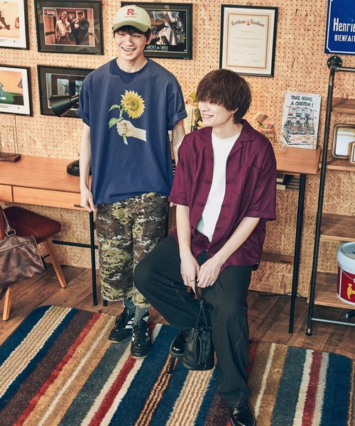 niko and...(ニコアンド)の「刺繍チャイナシャツ(シャツ/ブラウス・メンズ・ブラック/ボルドー・LARGE/MEDIUM)」の9枚目の写真