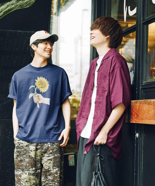 niko and...(ニコアンド)の「刺繍チャイナシャツ(シャツ/ブラウス・メンズ・ブラック/ボルドー・LARGE/MEDIUM)」の10枚目の写真
