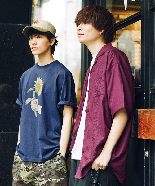 niko and...(ニコアンド)の「刺繍チャイナシャツ(シャツ/ブラウス・メンズ・ブラック/ボルドー・LARGE/MEDIUM)」の12枚目の写真