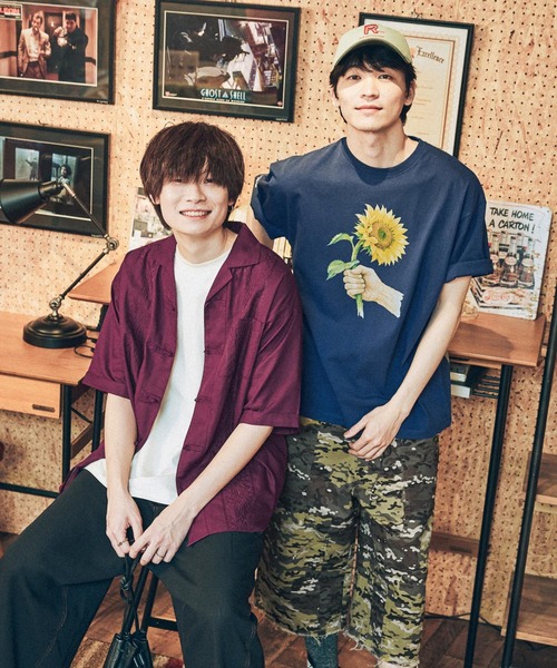 niko and...(ニコアンド)の「刺繍チャイナシャツ(シャツ/ブラウス・メンズ・ブラック/ボルドー・LARGE/MEDIUM)」の5枚目の写真
