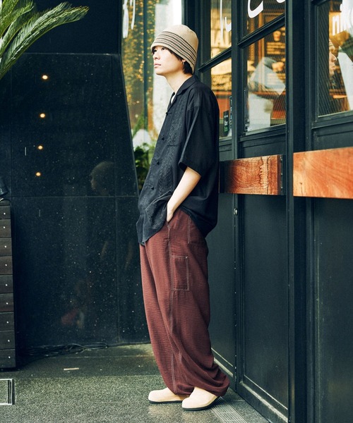 niko and...(ニコアンド)の「刺繍チャイナシャツ(シャツ/ブラウス・メンズ・ブラック/ボルドー・LARGE/MEDIUM)」の18枚目の写真