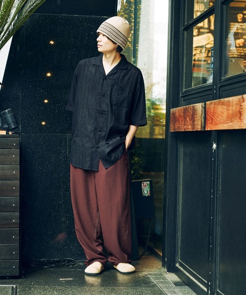 niko and...(ニコアンド)の「刺繍チャイナシャツ(シャツ/ブラウス・メンズ・ブラック/ボルドー・LARGE/MEDIUM)」の20枚目の写真