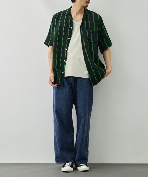 NIPOALOHA(ニポアロハ)の「【NIPOALOHA/二ポアロハ】RAYON SHORT SLEEVE ALOHA SHIRT(シャツ/ブラウス・メンズ・グリーン・XL/XXL/L)」の3枚目の写真