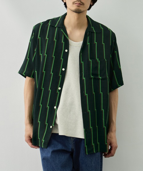 NIPOALOHA(ニポアロハ)の「【NIPOALOHA/二ポアロハ】RAYON SHORT SLEEVE ALOHA SHIRT(シャツ/ブラウス・メンズ・グリーン・XL/XXL/L)」の7枚目の写真