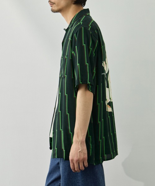 NIPOALOHA(ニポアロハ)の「【NIPOALOHA/二ポアロハ】RAYON SHORT SLEEVE ALOHA SHIRT(シャツ/ブラウス・メンズ・グリーン・XL/XXL/L)」の5枚目の写真