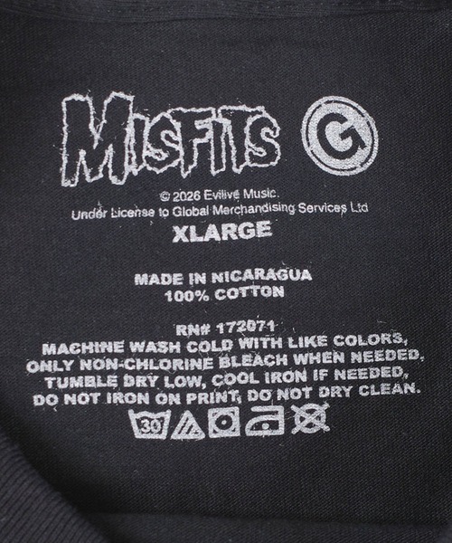 INNOCENT(イノセント)の「【GMerch/ジーマーチ】Misfits FIEND SKULL BLACK T-SHIRTS TS004MIS(Tシャツ/カットソー・メンズ・ブラック・X-LARGE/XX-LARGE/LARGE)」の5枚目の写真