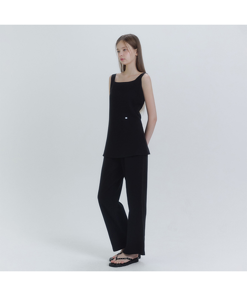 MICANE(ミケーネ)の「ネリベ リネン ビスチェ+パンツ セットアップ(スラックス・レディース・ブラック/アイボリー・X-SMALL/SMALL/MEDIUM/LARGE/X-LARGE)」の1枚目の写真