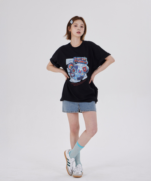 DYSFUNCT(ディスファンクト)の「DENIM BEARS REMEMBER T-SHIRT(BLACK)(Tシャツ/カットソー・レディース・その他・SMALL/MEDIUM/LARGE)」の2枚目の写真