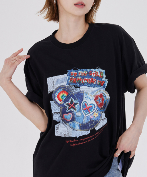 DYSFUNCT(ディスファンクト)の「DENIM BEARS REMEMBER T-SHIRT(BLACK)(Tシャツ/カットソー・レディース・その他・SMALL/MEDIUM/LARGE)」の3枚目の写真