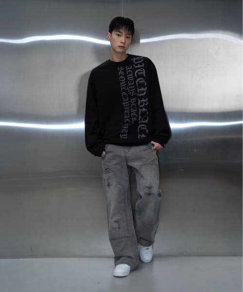 PITCHBLACK（ピッチブラック）の「VERTICAL LOGO LONG SLEEVE TEE (BLACK)（Tシャツ/カットソー・メンズ・その他・MEDIUM/LARGE/X-LARGE）」の4枚目の写真